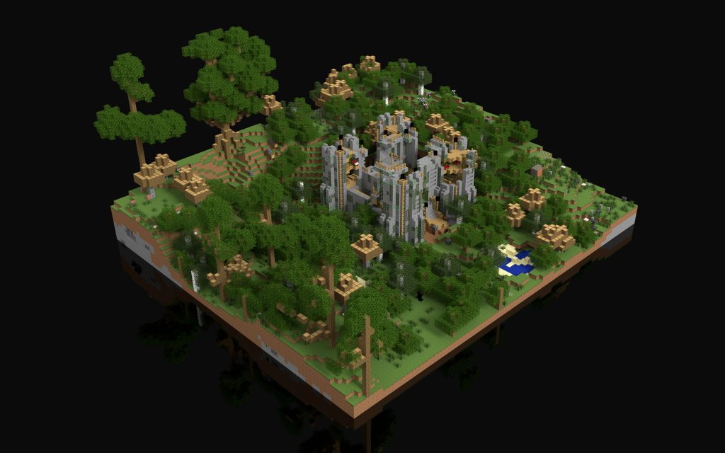 Full colour Minecraft render